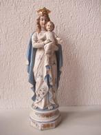 Beeld, Antiek biscuit porselein Mariabeeld - 46 cm - biscuit, Antiek en Kunst