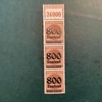 Empire allemand 1923 - 800 000 Marks en bande de trois avec, Postzegels en Munten, Gestempeld