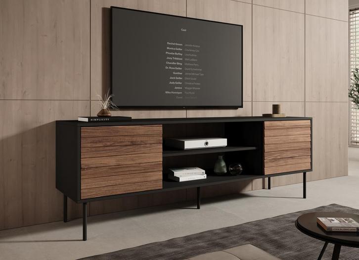 Meubella | TV-Meubel eiken 180x40x60 | hotel chique modern, Huis en Inrichting, Kasten |Televisiemeubels, 25 tot 50 cm, Nieuw