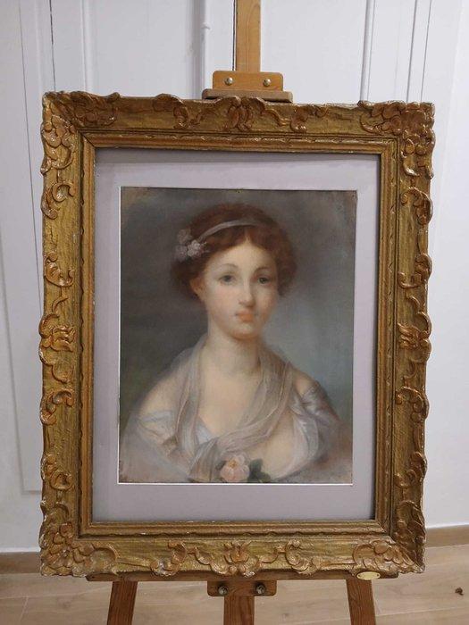 Franse school (XVIII) - Retrato de Dama, Antiek en Kunst, Kunst | Schilderijen | Klassiek