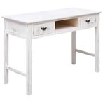 vidaXL Wandtafel 110x45x76 cm hout antiekwit, Huis en Inrichting, Tafels | Bijzettafels, Verzenden, Nieuw