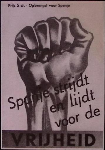 Poster over de strijd in Spanje (lijst optie, Posters) beschikbaar voor biedingen