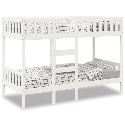 vidaXL Stapelbed 90x190 cm massief grenenhout wit, Huis en Inrichting, Slaapkamer | Bedden, Nieuw, Verzenden