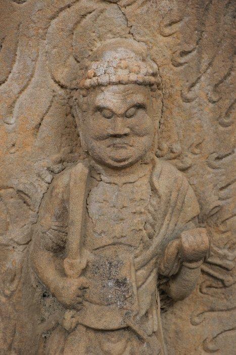 Beeld van de godheid Fudô Myô-ô  - Gegoten steen - Japan, Antiek en Kunst, Antiek | Overige Antiek