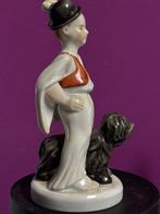 Herend - Statuette, Jongen met hond - 16 cm - Porcelaine -, Antiek en Kunst