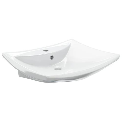 Wastafel Rechthoekig 60cm | Retour Deal -40%, Huis en Inrichting, Badkamer | Badkamermeubels, 25 tot 50 cm, Nieuw, Wasbak of Wastafel