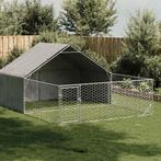 vidaXL Hondenkennel met ren 5x3x1,9 m gegalvaniseerd staal, Dieren en Toebehoren, Hondenhokken, Verzenden, Nieuw