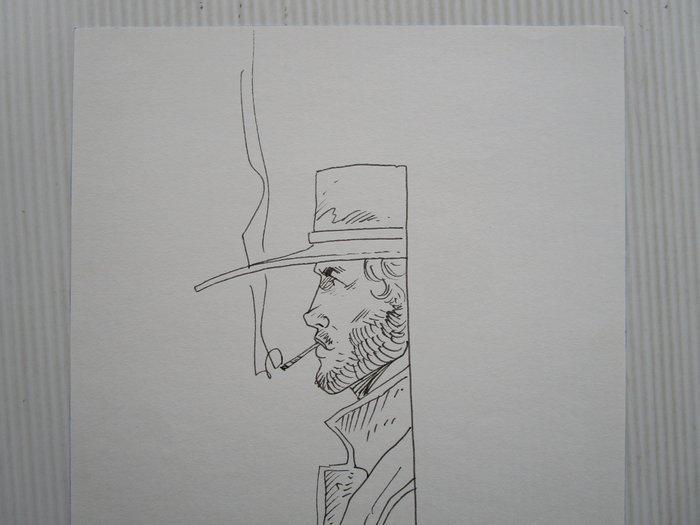 Durango - opdrachttekening Yves Swolfs op los blad - 1, Boeken, Stripverhalen