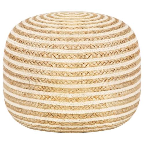 vidaXL Poef handgemaakt 45x30 cm jute, Huis en Inrichting, Zetels | Voetbanken en poefs, Nieuw, Verzenden