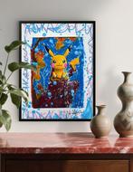 David Harianna (1978) - PIKACHU SKY-FRAMED 30x40, Nieuw