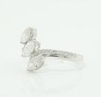 Cocktailring - 14 karaat Witgoud - 1.07ct. tw. Diamant