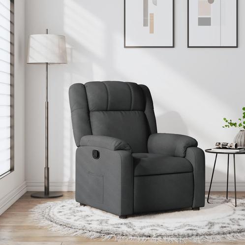 vidaXL Fauteuil verstelbaar stof donkergrijs, Huis en Inrichting, Fauteuils, Nieuw, Verzenden