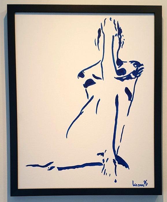 Liesens - Thinkers ( handpainted on canvas) Lot van 2, Antiek en Kunst, Kunst | Schilderijen | Modern