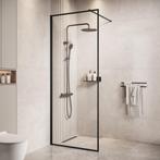 Douchewand Georgia 90 x 200 cm Zwart – Inloopdouche 8 mm, Verzenden, Nieuw