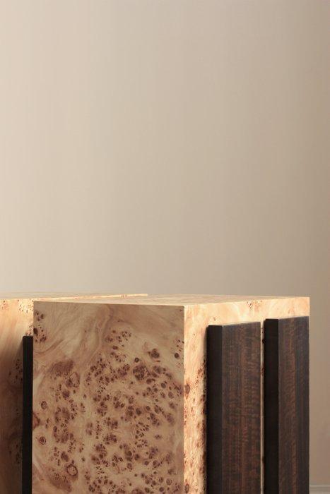 Formaminima - Bijzettafel - Poplar burlwood, Eucalyptus, Antiek en Kunst, Kunst | Designobjecten