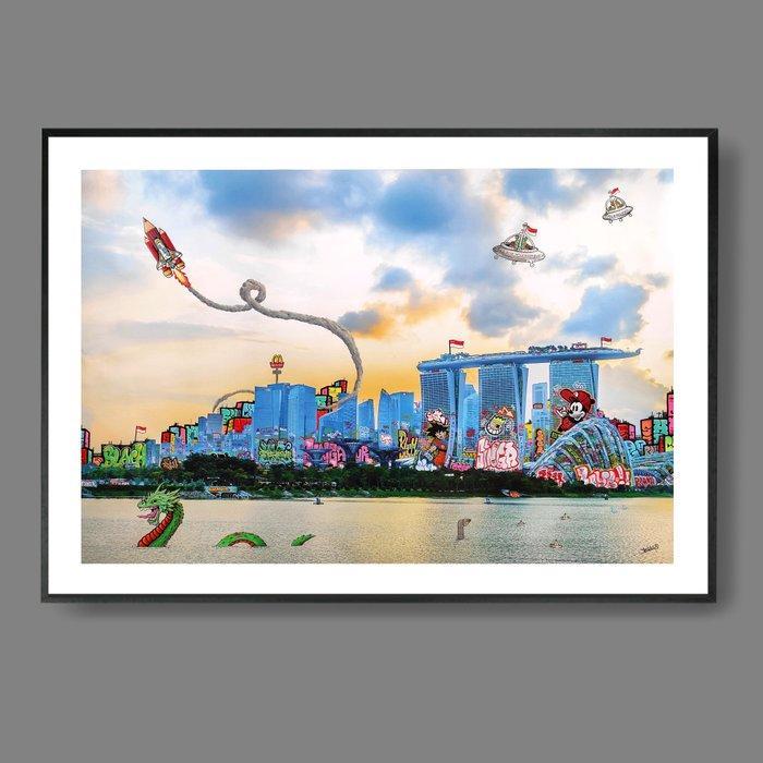 Maxime Blachere - Singapour Skyline XL edition, Antiek en Kunst, Kunst | Designobjecten