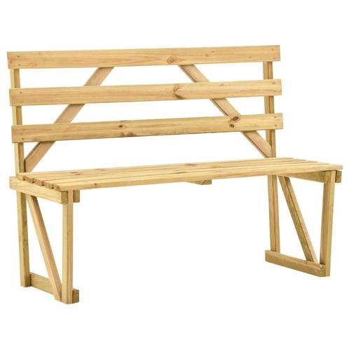 vidaXL Tuinbank 120 cm geïmpregneerd grenenhout, Tuin en Terras, Tuinsets en Loungesets, Nieuw, Verzenden