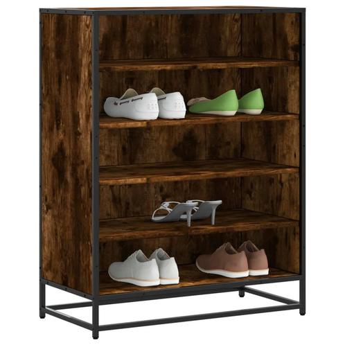 vidaXL Schoenenkast 75x38x97,5 cm bewerkt hout en metaal, Huis en Inrichting, Kasten | Schoenenkasten, Nieuw, Verzenden