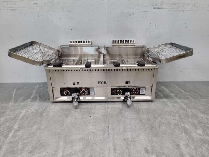 Friteuse double en acier inoxydable 2 x 30 litres Gaz Horeca, Zakelijke goederen, Horeca | Overige, Verzenden
