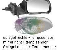 PEUGEOT 307, 2005-2007 - SPIEGEL, binnenuit verstelbaar,..., Auto-onderdelen, Verlichting, Nieuw, Peugeot, Verzenden