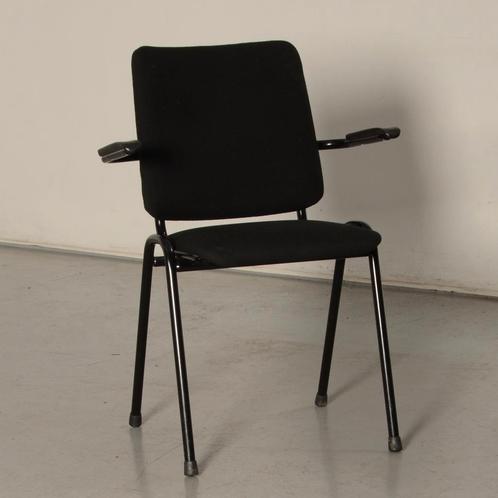 De Valk Time Out vergaderstoel, zwart, 4-poot onderstel, Huis en Inrichting, Stoelen, Gebruikt, Ophalen of Verzenden