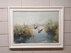 v Wal (XX) - Landschap met opvliegende Eenden, Antiek en Kunst