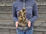 Beeld, Bronze: Kissing a Mermaid - 24.5 cm - Brons, Marmer
