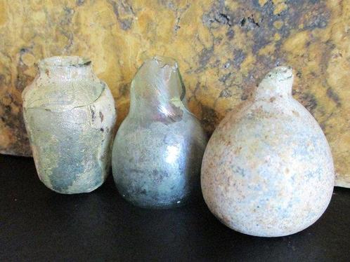 Romain antique Verre Ensemble de vases cérémoniels pour, Antiek en Kunst, Antiek | Overige Antiek