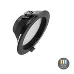 LED Downlight - Ortho - CCT switch - Ø120 - 12w - Zwart, Verzenden, Nieuw