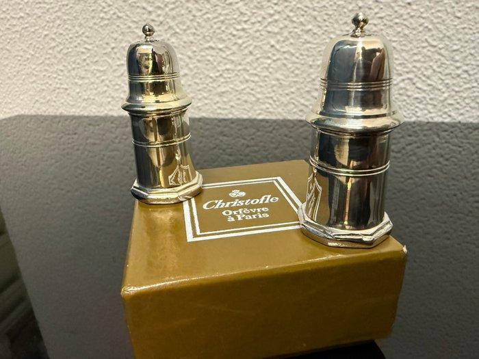 Christofle - Zout- en pepervaatjes - Albi - Verzilverd -, Antiek en Kunst, Curiosa en Brocante