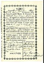 Italië. Ducati 1840 - Lipari Biglietto pegnorizio del Monte