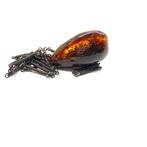 Verzamelbare ketting met hanger van Baltische barnsteen -