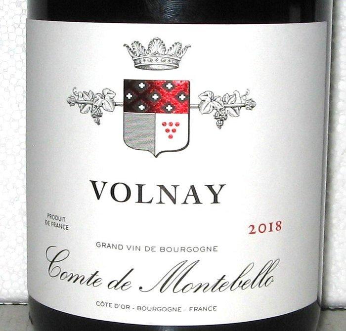2018 Comte de Montebello (Caroline Frey) - Volnay - 3, Verzamelen, Wijnen