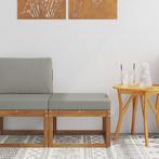 vidaXL Buiten Voetenbank Massief Acacia Hout Naturel, Tuin en Terras, Verzenden, Nieuw