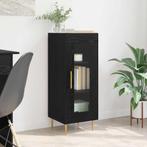 vidaXL Dressoir Zwart eiken 34 x 34,5 x 90 cm Bewerkt hout, Huis en Inrichting, Kasten | Dressoirs, Verzenden, Nieuw