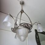 Verreries Des Hanots/R.G - Lustre - bronze verni, persglas