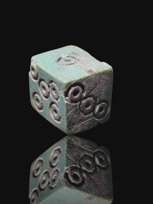 Oud-Romeins Legionary 1-3 AD Green Stone Dobbelstenen, Antiek en Kunst, Antiek | Overige Antiek