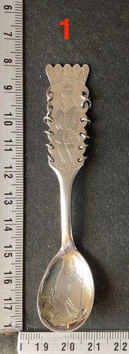 Theelepel (3) - Zilver - 3 zilveren lepeltjes,, Antiek en Kunst, Antiek | Zilver en Goud