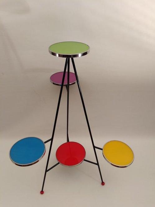 Support - Métal, Verre - Un support pour plantes, Antiek en Kunst, Kunst | Designobjecten