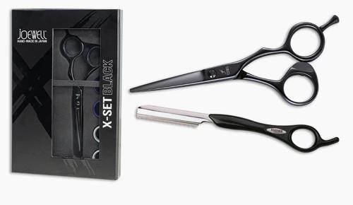 Joewell X-Set Black 5.75 &amp; Feather Razor black (Scharen), Handtassen en Accessoires, Uiterlijk | Haarverzorging, Nieuw, Verzenden