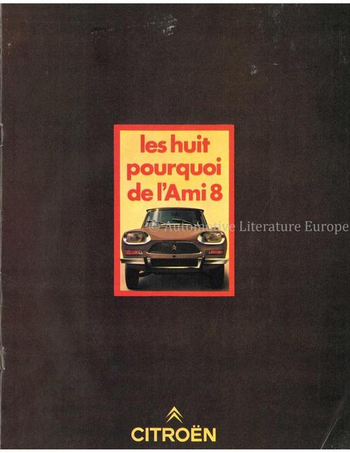 1970 CITROEN AMI 8 BROCHURE FRANS, Livres, Autos | Brochures & Magazines, Enlèvement ou Envoi