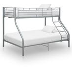 vidaXL Stapelbedframe metaal grijs 140x200 cm/90x200 cm, Huis en Inrichting, Slaapkamer | Bedden, Verzenden, Nieuw