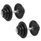 vidaXL 18-delige Halterset 40 kg gietijzer, Sport en Fitness, Verzenden, Nieuw