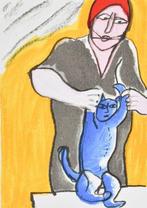 Corneille (1922-2010) - tLe chat qui danse, Antiquités & Art