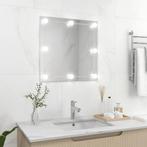 vidaXL Wandspiegel met LED-lampen vierkant glas, Maison & Meubles, Accessoires pour la Maison | Miroirs, Verzenden