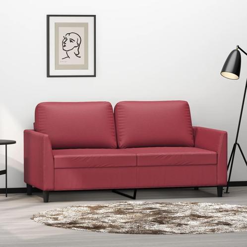 vidaXL Tweezitsbank 140 cm kunstleer wijnrood, Huis en Inrichting, Zetels | Zetels, Nieuw, Verzenden