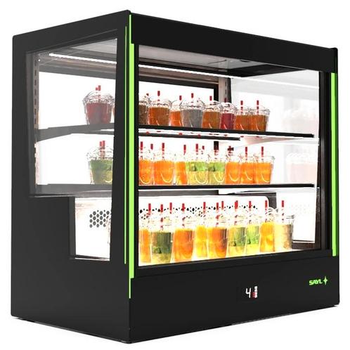 Koelvitrine | PAK | Zwart | +2°C/+6°C | Geforceerd | 3, Zakelijke goederen, Horeca | Keukenapparatuur, Nieuw in verpakking, Verzenden