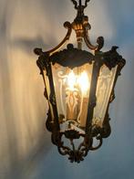 Franse hallantaarn barok - Lantaarn plafondlamp - Glas,, Antiek en Kunst