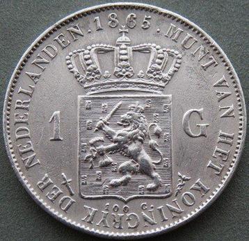 Nederland. Willem III. 1 Gulden 1865 (Zonder Minimumprijs) beschikbaar voor biedingen