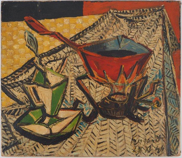 Ecole cubiste (XX) - Tasse à café et réchaud, Antiquités & Art, Antiquités | Autres Antiquités